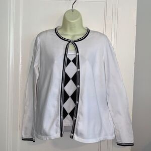 Cullen white & black sweater set‎
